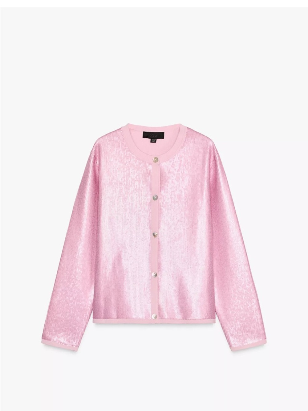 Kids Shiny Pink Sequin cardigan - ZARA SIZE SMALL NEVER WORN